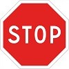 Panneau de signalisation stop rouge